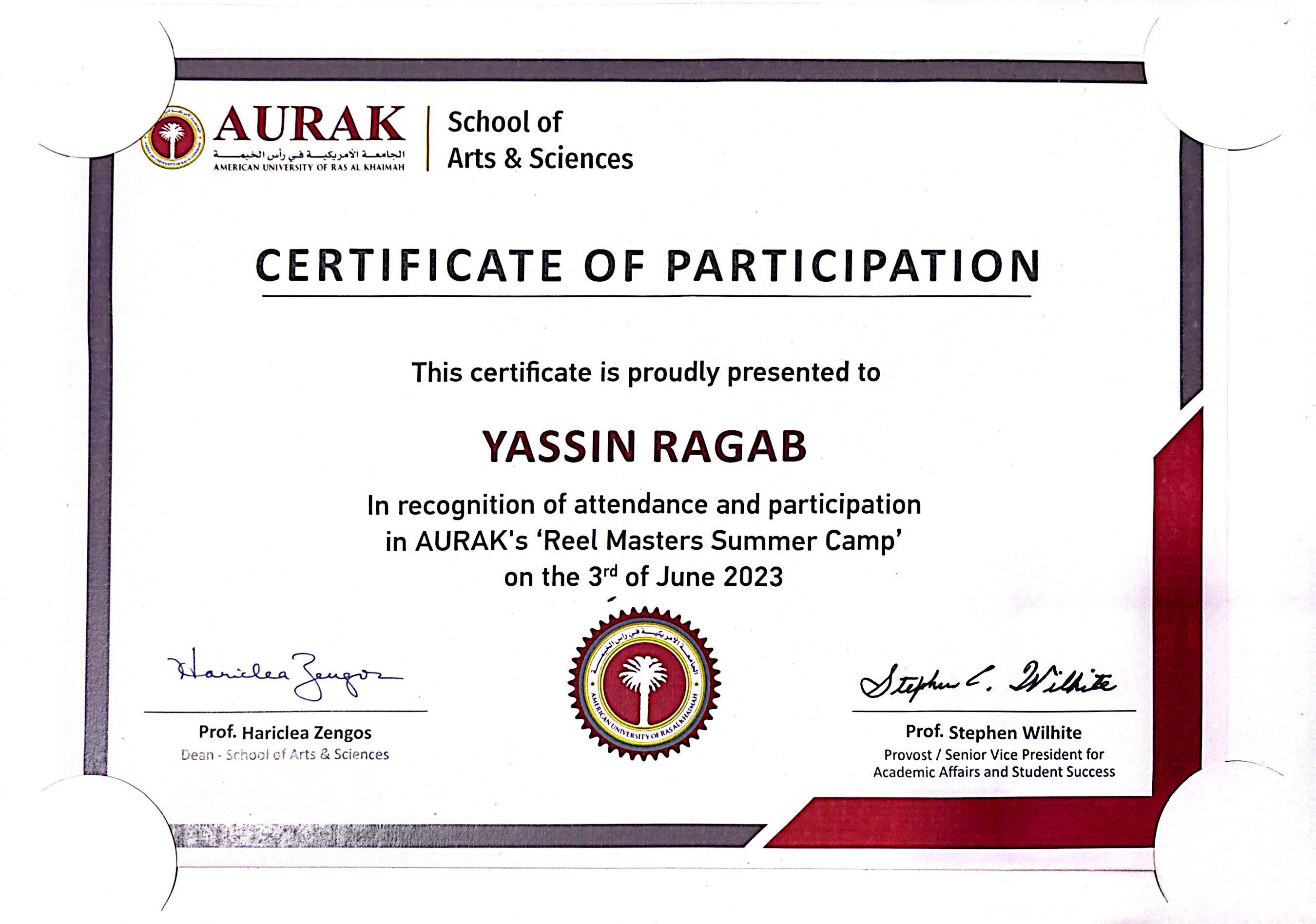 AURAK Summercamp Participation