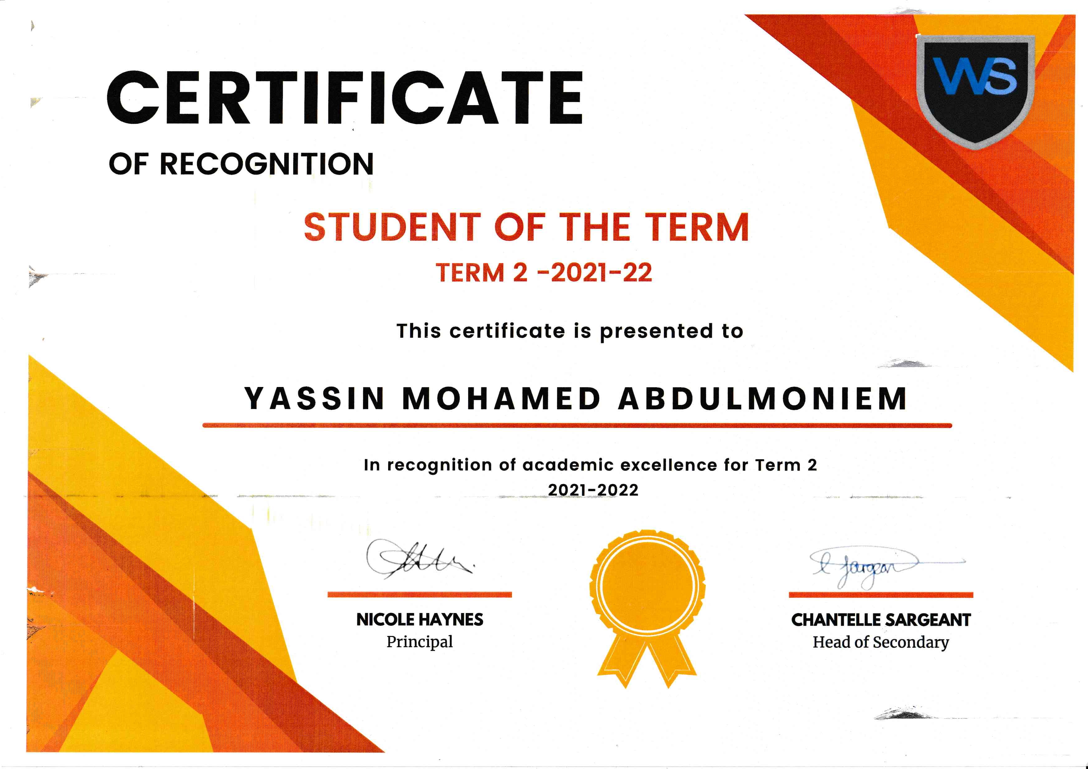 Student of the Term