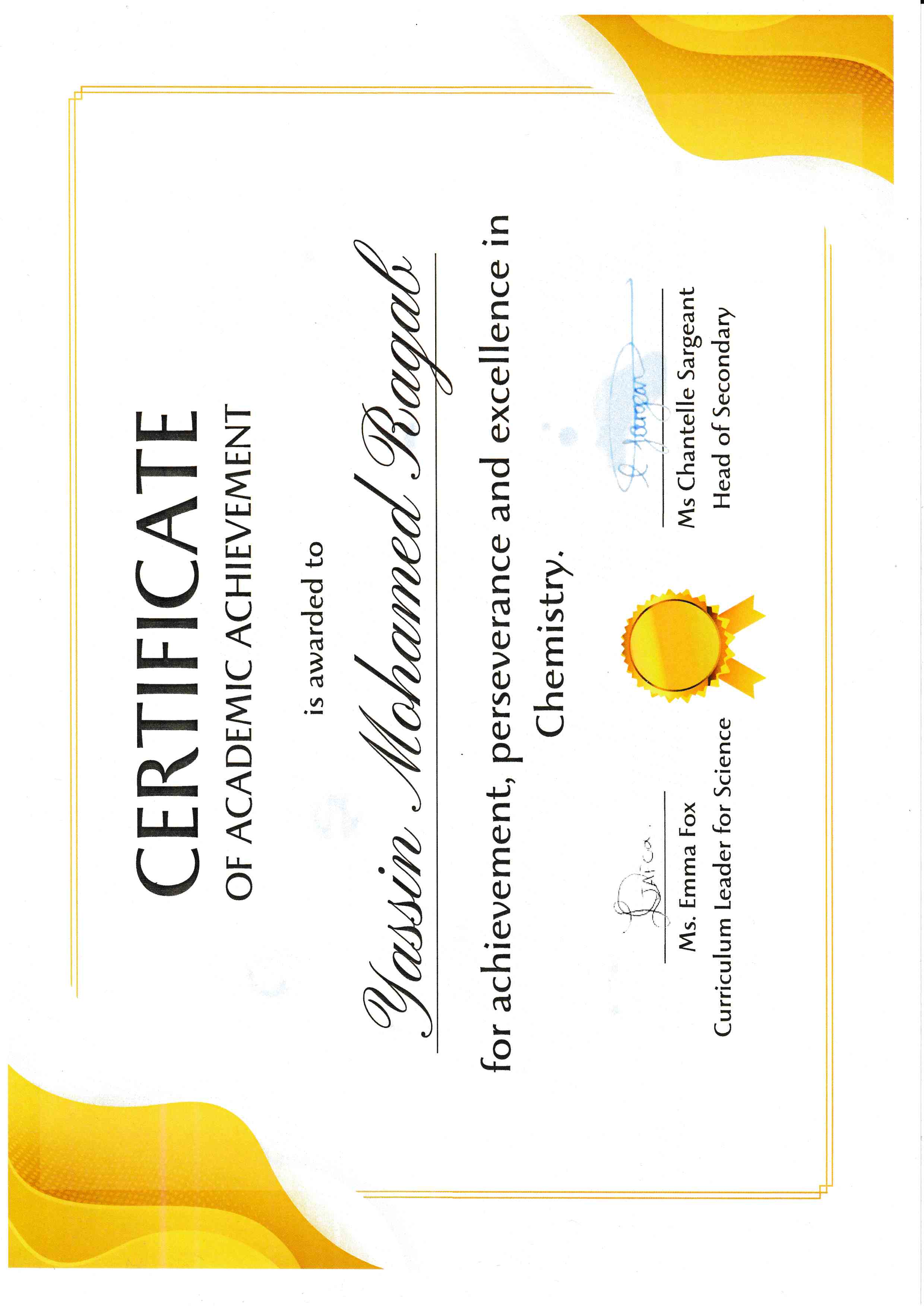 Chemistry Excellence